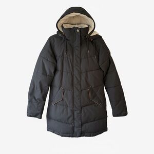 Roxy Black and Brown Puffer Jacket with Dryflight 5K Size XS Winter Cozy